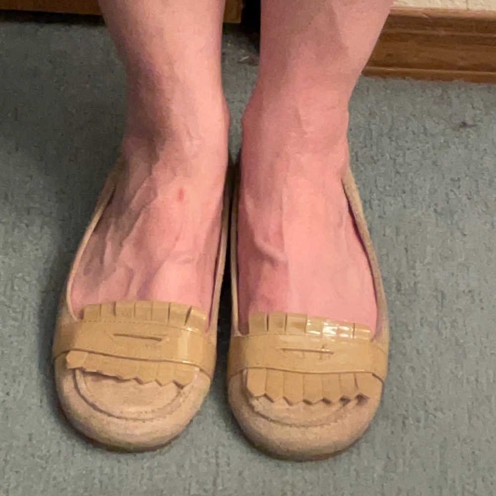 Gap Tan Leather Upper Slip On Shoes